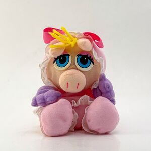 Toy Biz 8" Muppet Babies Miss Piggy 1997 Bean Vintage Stuffed Animal Plush